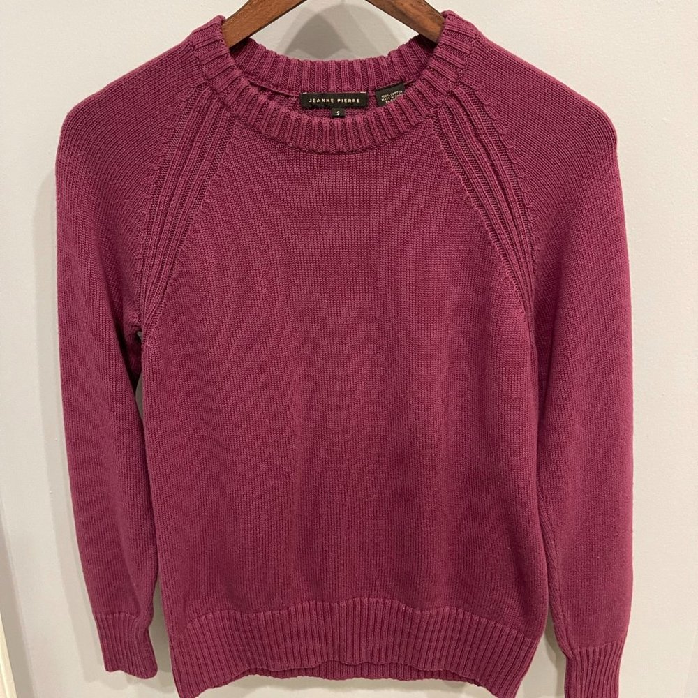 Women's Jeanne Pierre 100% Cotton Crewneck Sweater (S)